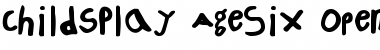 Download ChildsPlay AgeSix Font Title Preview
