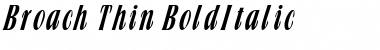 Download Broach Thin BoldItalic Font Title Preview