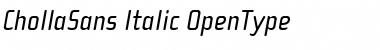 Download ChollaSans RomanItalic Font Title Preview