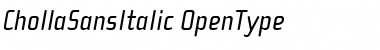 Download ChollaSans Italic Font Title Preview