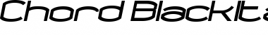 Download Chord BlackItalic Font Title Preview