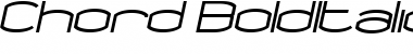 Download Chord BoldItalic Font Title Preview