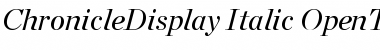 Download Chronicle Display Italic Font Title Preview