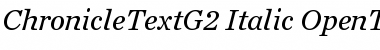 Download Chronicle Text G2 Italic Font Title Preview