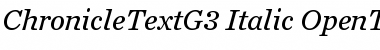 Download Chronicle Text G3 Italic Font Title Preview
