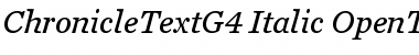 Download Chronicle Text G4 Italic Font Title Preview