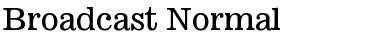 Download Broadcast Normal Font Title Preview