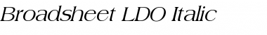 Download Broadsheet LDO Italic Font Title Preview
