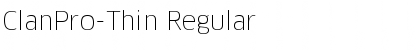 Download ClanPro-Thin Regular Font Title Preview