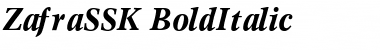 Download ZafraSSK BoldItalic Font