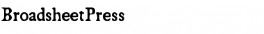 Download Broadsheet Regular Font Title Preview