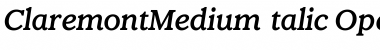 Download ClaremontMediumItalic Regular Font Title Preview