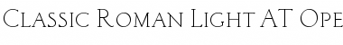 Download Classic Roman Light AT Regular Font Title Preview