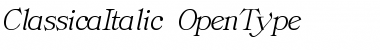 Download ClassicaItalic Regular Font Title Preview