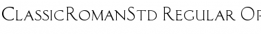 Download Classic Roman Std Regular Font Title Preview