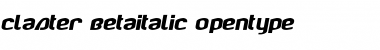 Download Claster BETAitalic Font Title Preview