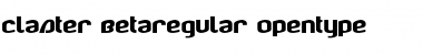Download Claster BETAregular Font Title Preview