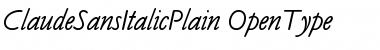 Download Claude Sans Italic Plain Font Title Preview