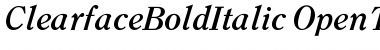 Download Clearface BoldItalic Font Title Preview