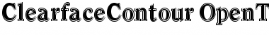Download Clearface Contour Font Title Preview