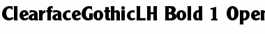 Download Clearface Gothic LH 75 Bold Font Title Preview