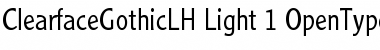 Download Clearface Gothic LH 45 Light Font Title Preview