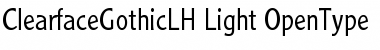 Download Clearface Gothic LH 45 Light Font Title Preview
