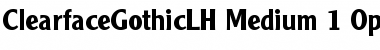 Download Clearface Gothic LH 65 Medium Font Title Preview