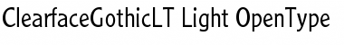 Download Clearface Gothic LT 45 Light Font Title Preview