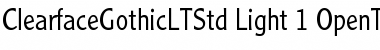 Download Clearface Gothic LT Std 45 Light Font Title Preview