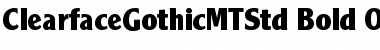 Download Clearface Gothic MT Std Bold Font Title Preview