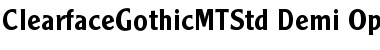 Download Clearface Gothic MT Std Demi Font Title Preview