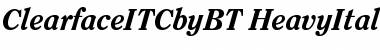 Download ITC Clearface Heavy Italic Font Title Preview