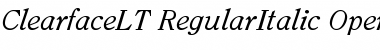 Download ITC Clearface LT Regular Italic Font Title Preview