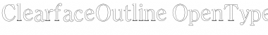 Download Clearface Outline Font Title Preview