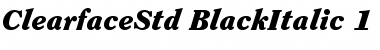 Download ITC Clearface Std Black Italic Font Title Preview