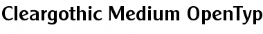 Download Cleargothic-Medium Regular Font Title Preview