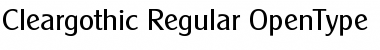 Download Cleargothic-Regular Regular Font Title Preview