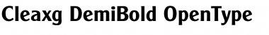 Download Cleaxg- DemiBold Font Title Preview