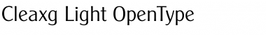Download Cleaxg Light Font Title Preview
