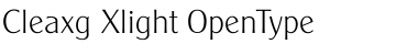 Download Cleaxg Xlight Font Title Preview