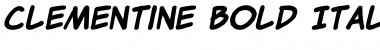 Download Clementine Bold Italic Font Title Preview
