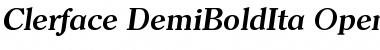 Download Clerface-DemiBoldIta Regular Font Title Preview