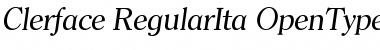 Download Clerface-RegularIta Regular Font Title Preview