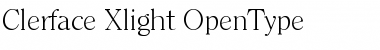Download Clerface-Xlight Regular Font Title Preview