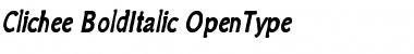 Download Clichee Bold Italic Font Title Preview