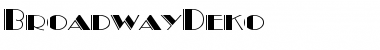 Download BroadwayDeko Regular Font Title Preview