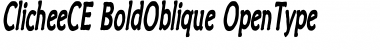 Download ClicheeCE BoldOblique Font Title Preview
