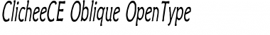 Download ClicheeCE Oblique Font Title Preview