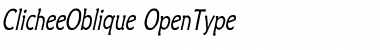 Download Clichee Oblique Font Title Preview